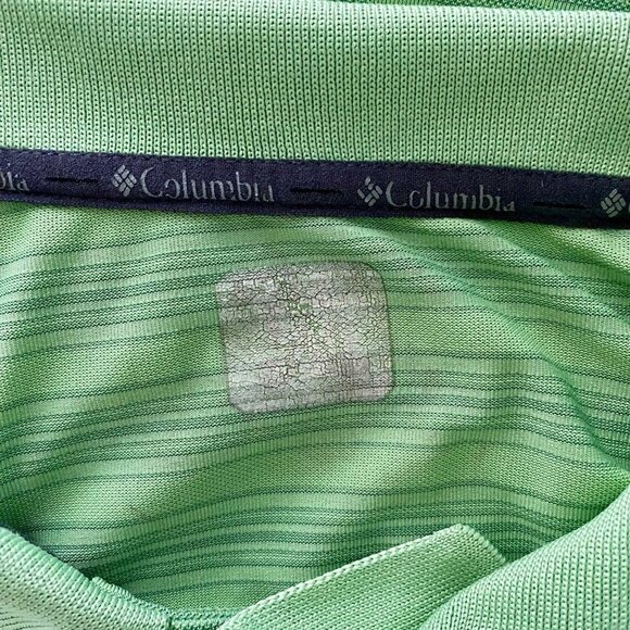 Columbia Green Polyester Polo with Back Vent Men's Size XXL - Picture 6 of 7